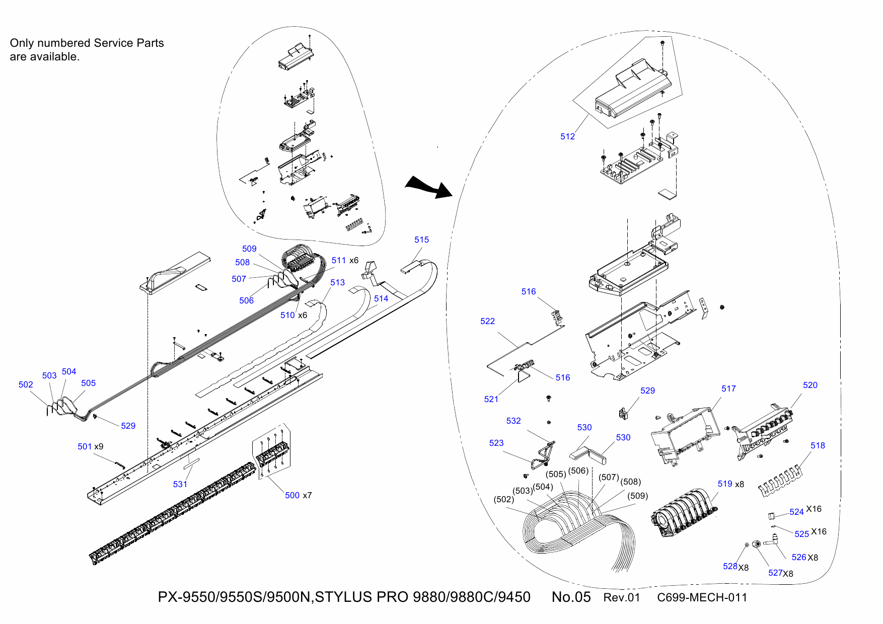 EPSON StylusPro 9880 9880C 9450 Parts Manual-5